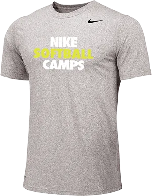 Nike Softball Camps Short Sleeve Dri-Fit Tee - Carbon Heather
