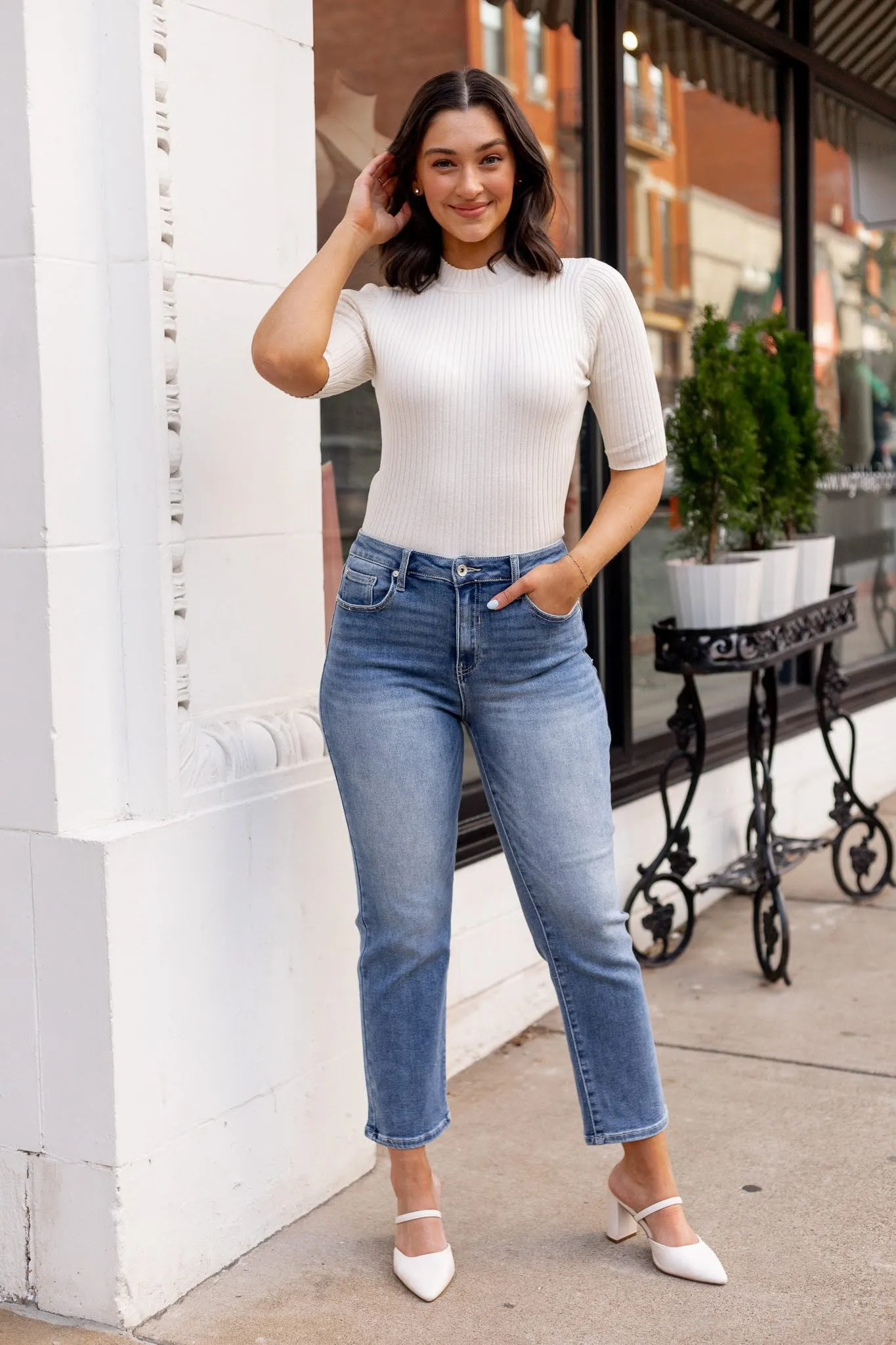 Not Your Mama High Rise Jeans - Medium Wash