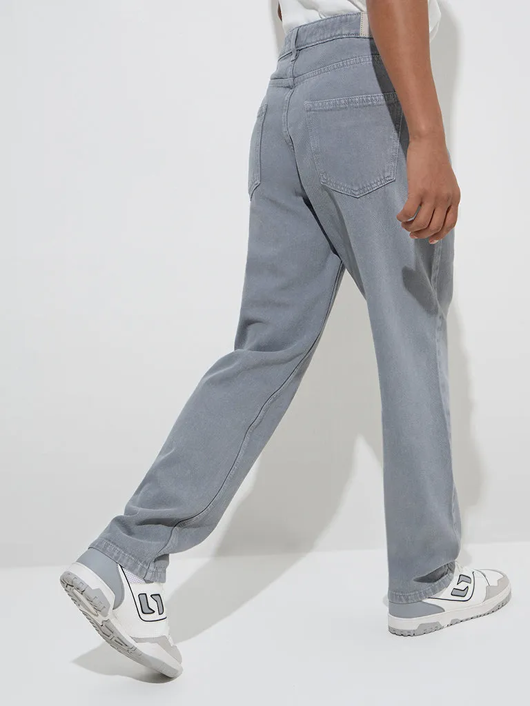 Nuon Grey Relaxed - Fit Mid - Rise Jeans
