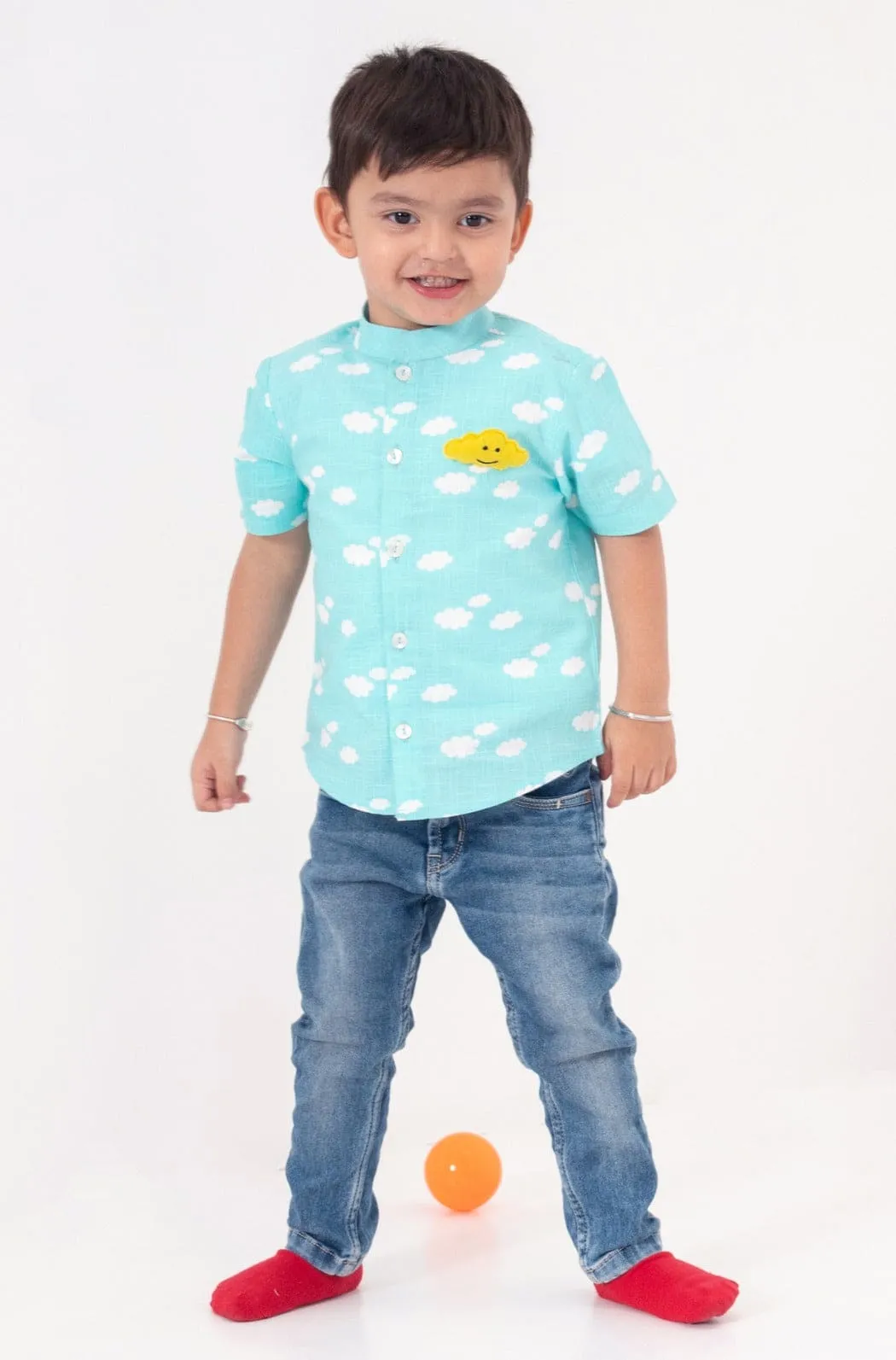 Pre-Order: Boys Cloud Chaser Shirt-Blue