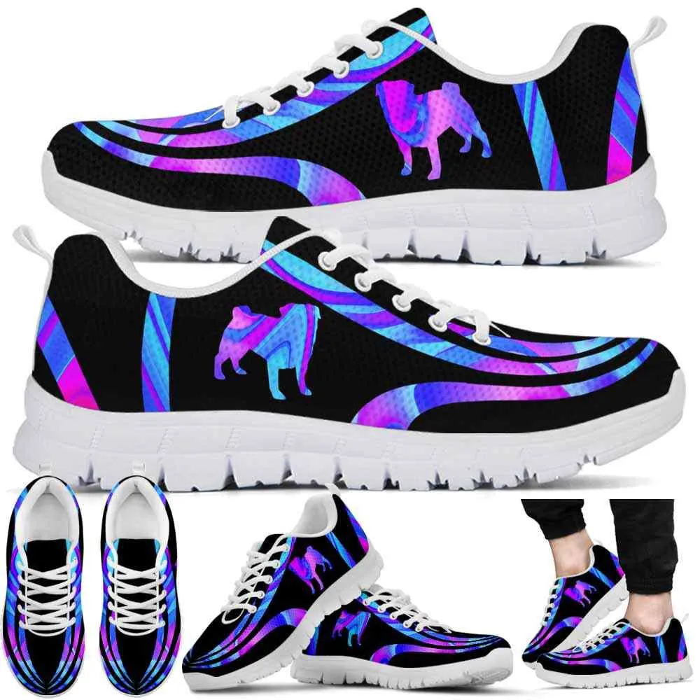Pug Sneaker, Pug Dog Lovers Sneakers Gym Running Shoes Gift Women Men, Pug Shoes