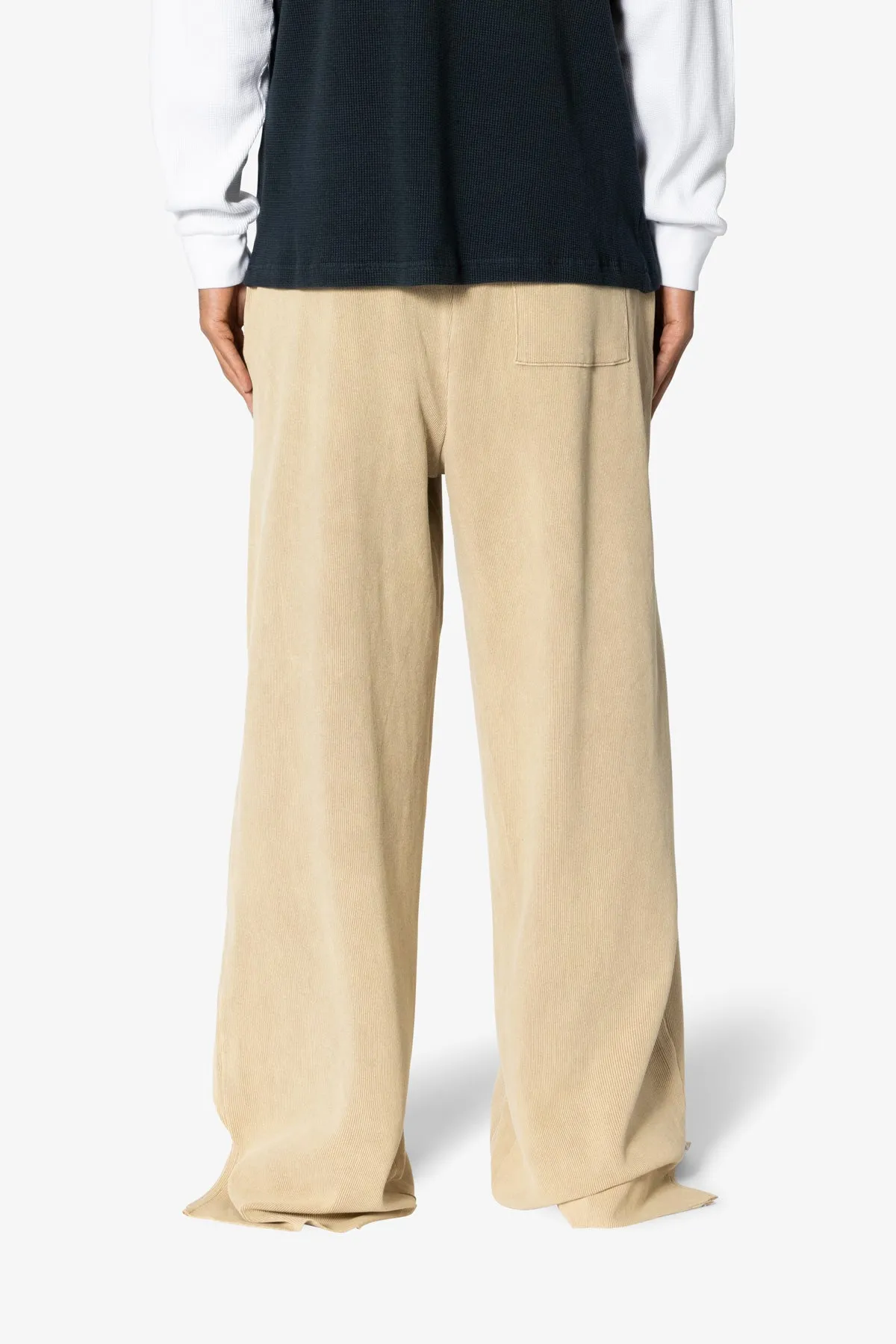 Ribbed Lightweight Washed Sweatpants - Earth