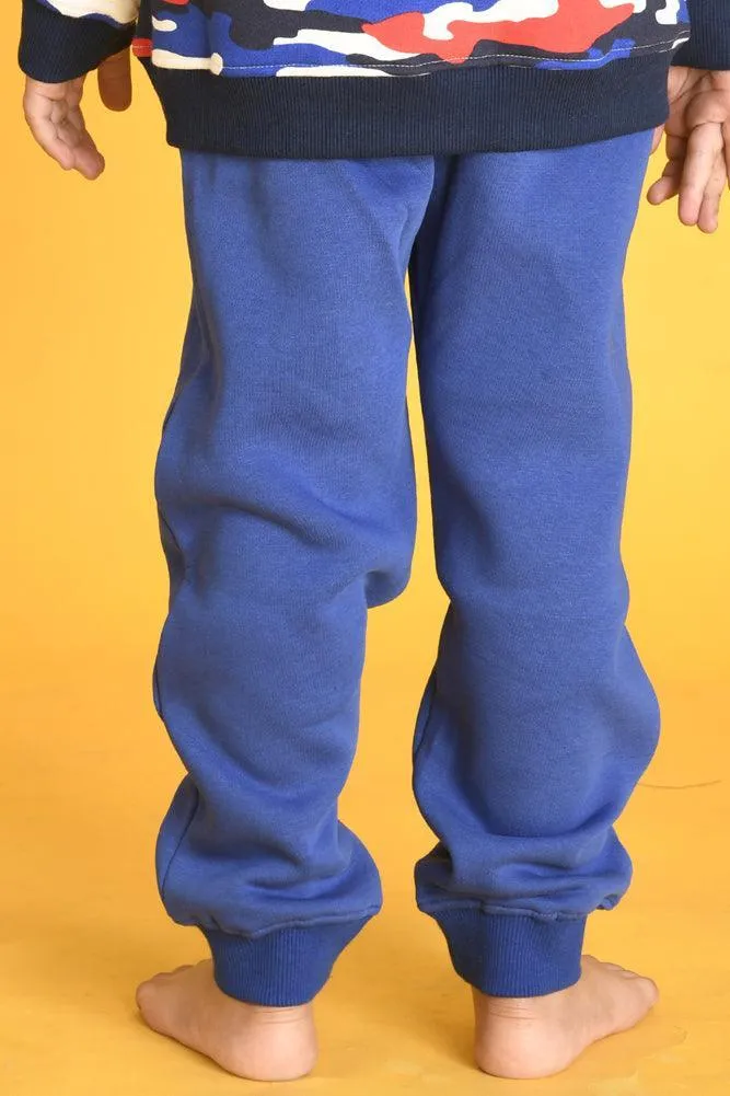 ROYAL FLEECE WARM BOYS JOGGER - ROYAL