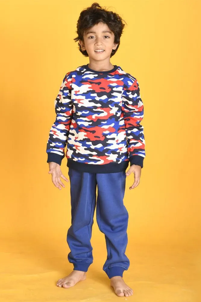 ROYAL FLEECE WARM BOYS JOGGER - ROYAL