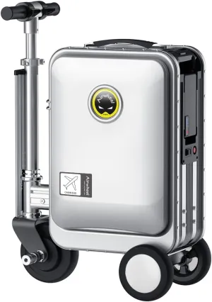 SE3S Smart Riding Luggage Electric Suitcase Scooter with Removable Battery (silver)