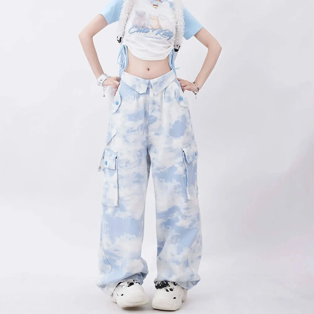 Sky Blue Cargo Pants