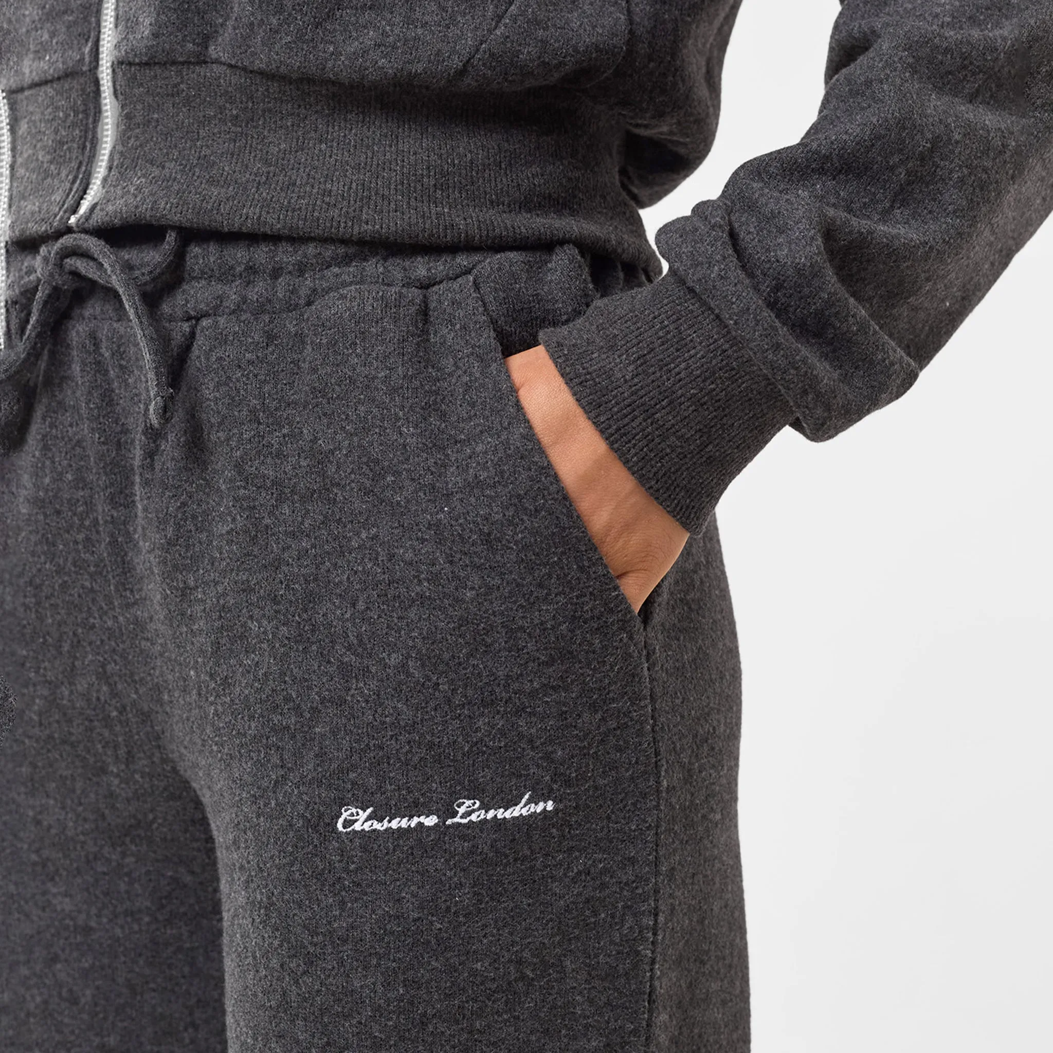 Soft Knit Bomber Tracksuit | Charcoal