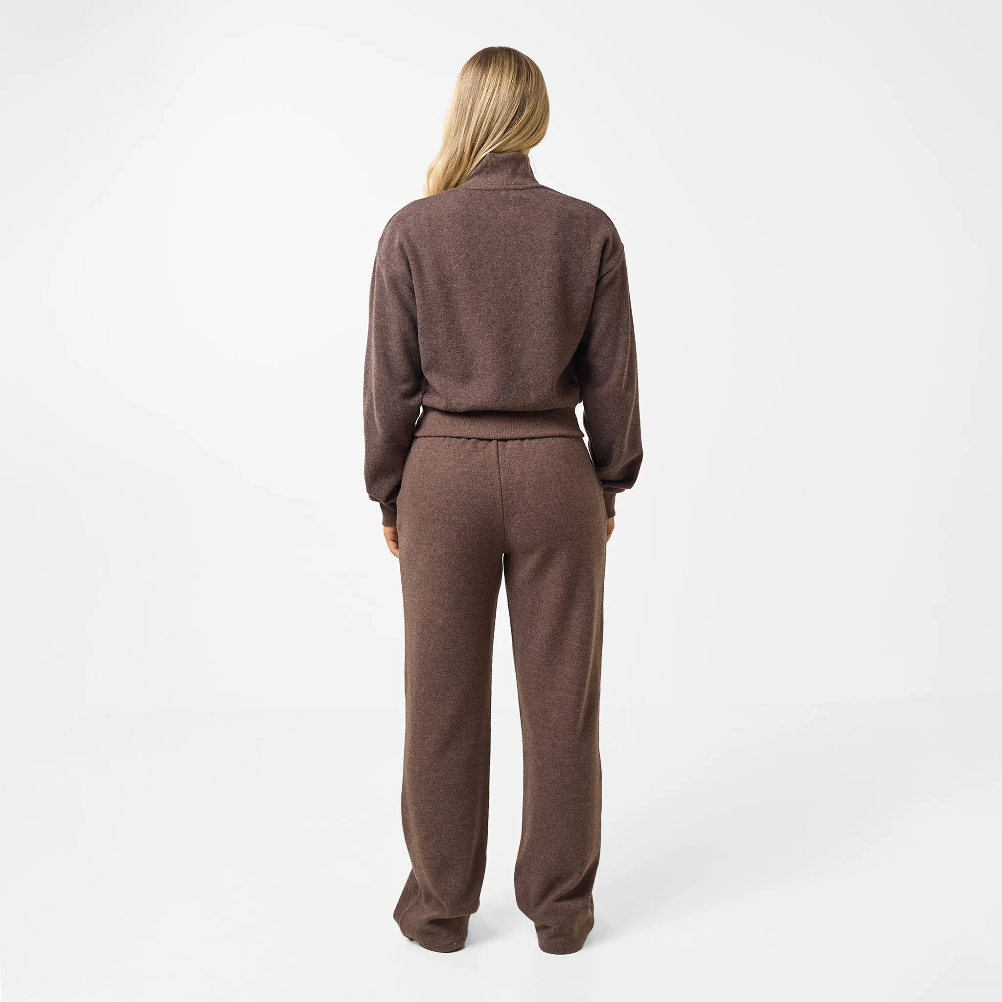 Soft Knit Bomber Tracksuit | Coffee