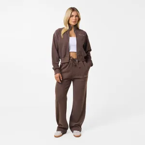 Soft Knit Bomber Tracksuit | Coffee