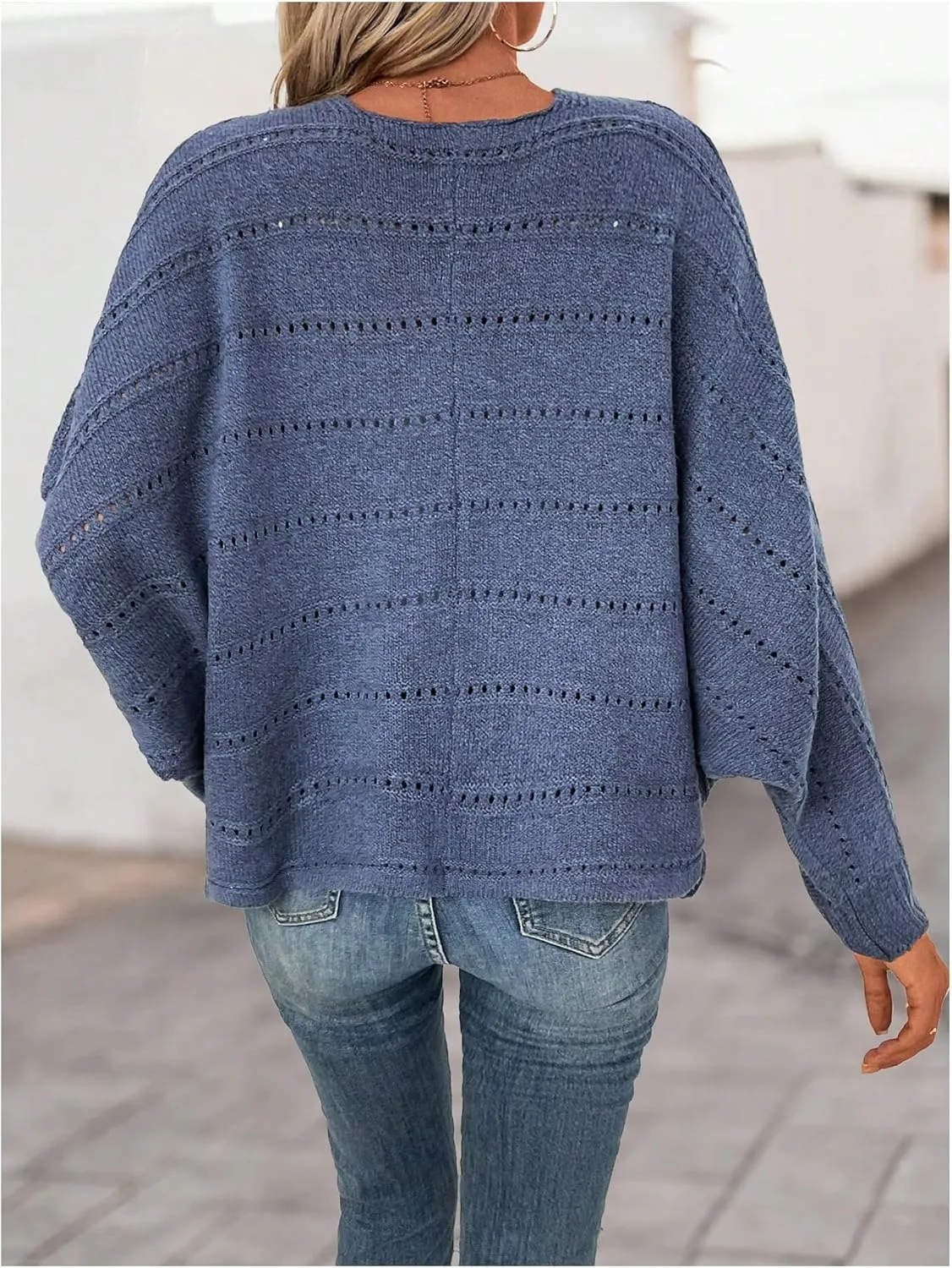 SOLY HUX Women's Open Front Cardigan Hollow Out Long Sleeve Casual Knit Cardigans