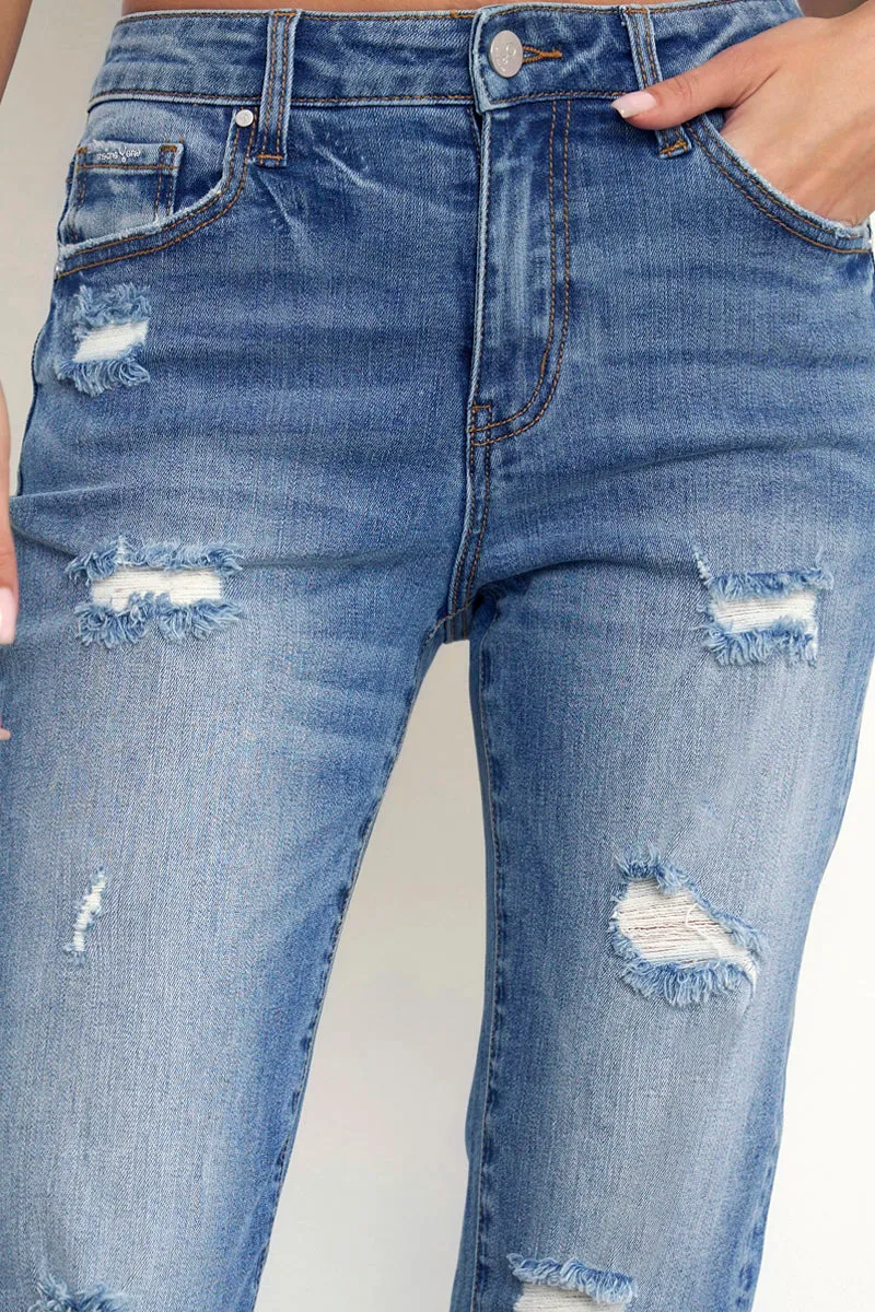 Take It Easy Slim Fit Girlfriend Jeans