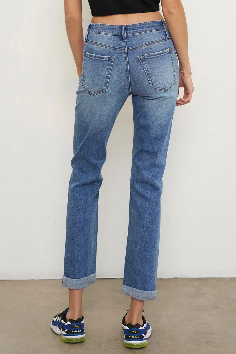 Take It Easy Slim Fit Girlfriend Jeans