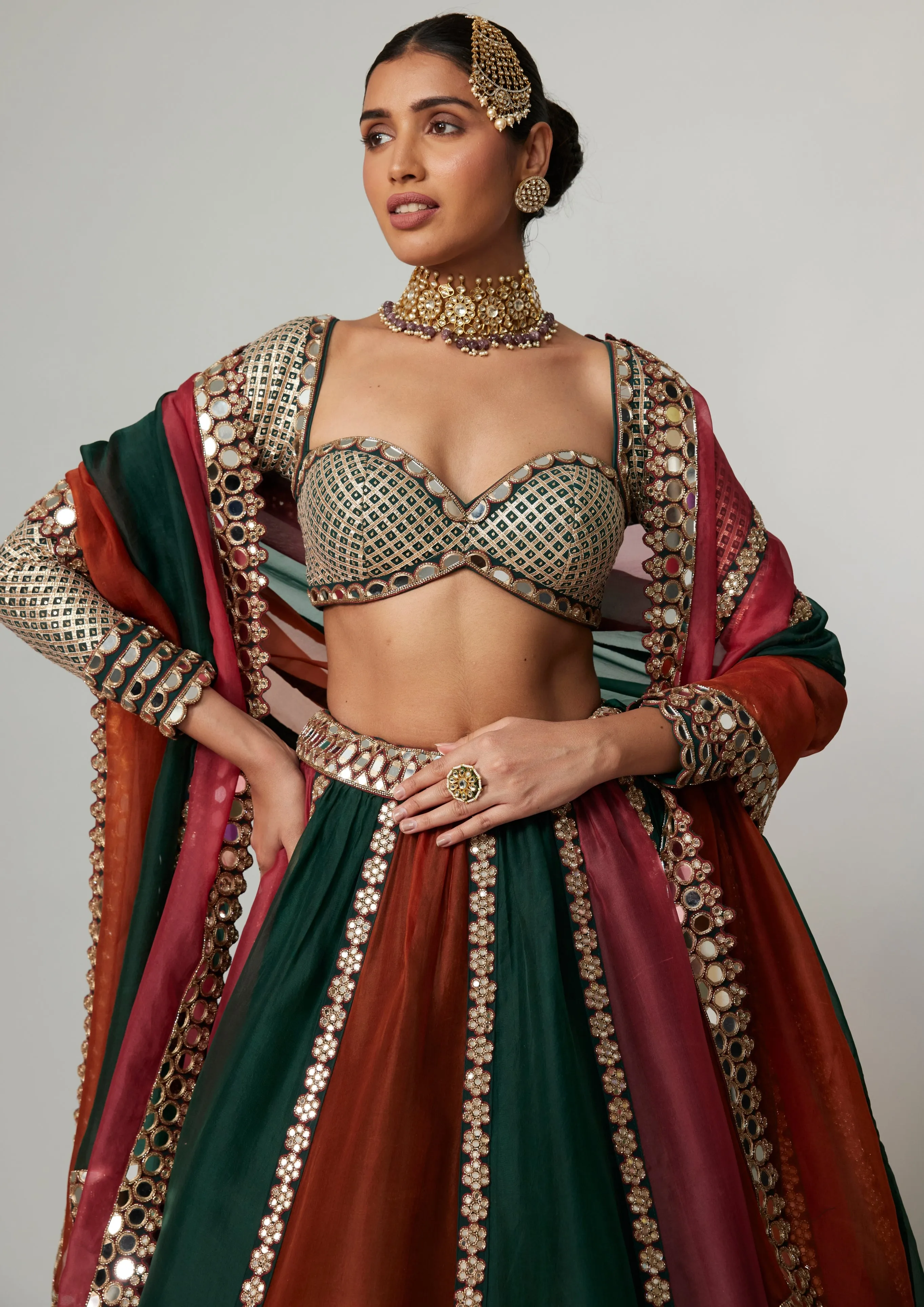 Vibrant Cranberry Tone Lehenga Set