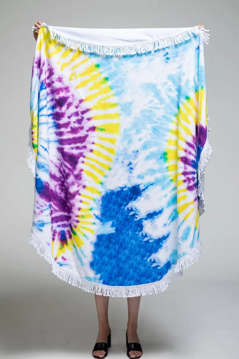 Vibrant Round Beach Towel