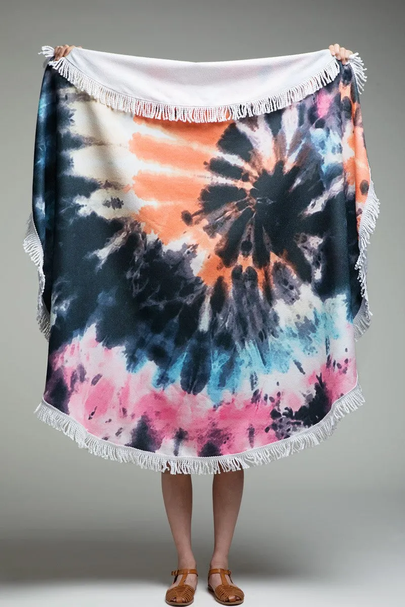 Vibrant Round Beach Towel