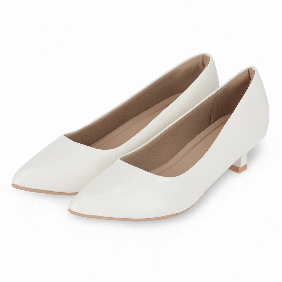 White Nappa Ladies Pumps (740.016)