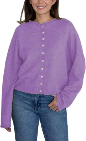 Women Y2k Knitted Cardigan Long Sleeve Button Down Sweater Lightweight Casual Cardigan Loose Fall Streetwear