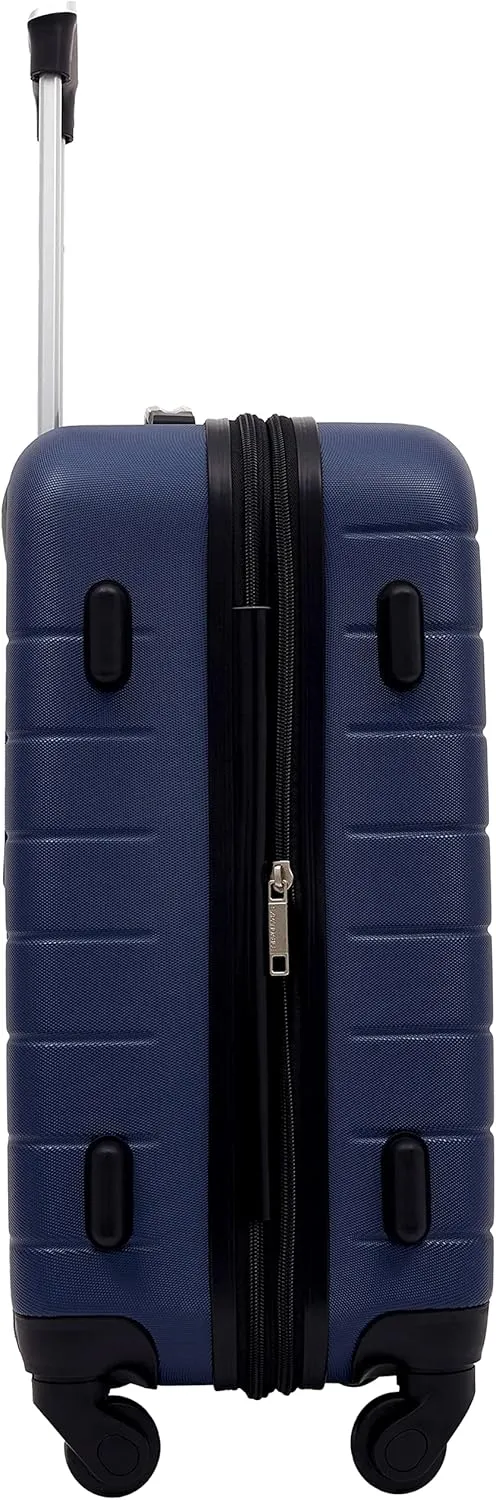 Wrangler Smart Luggage Cup Holder and USB Port, Navy Blue, 2 Piece Set