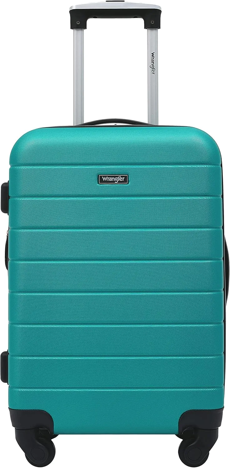 Wrangler Smart Luggage Cup Holder and USB Port, Teal, 2 Piece Set