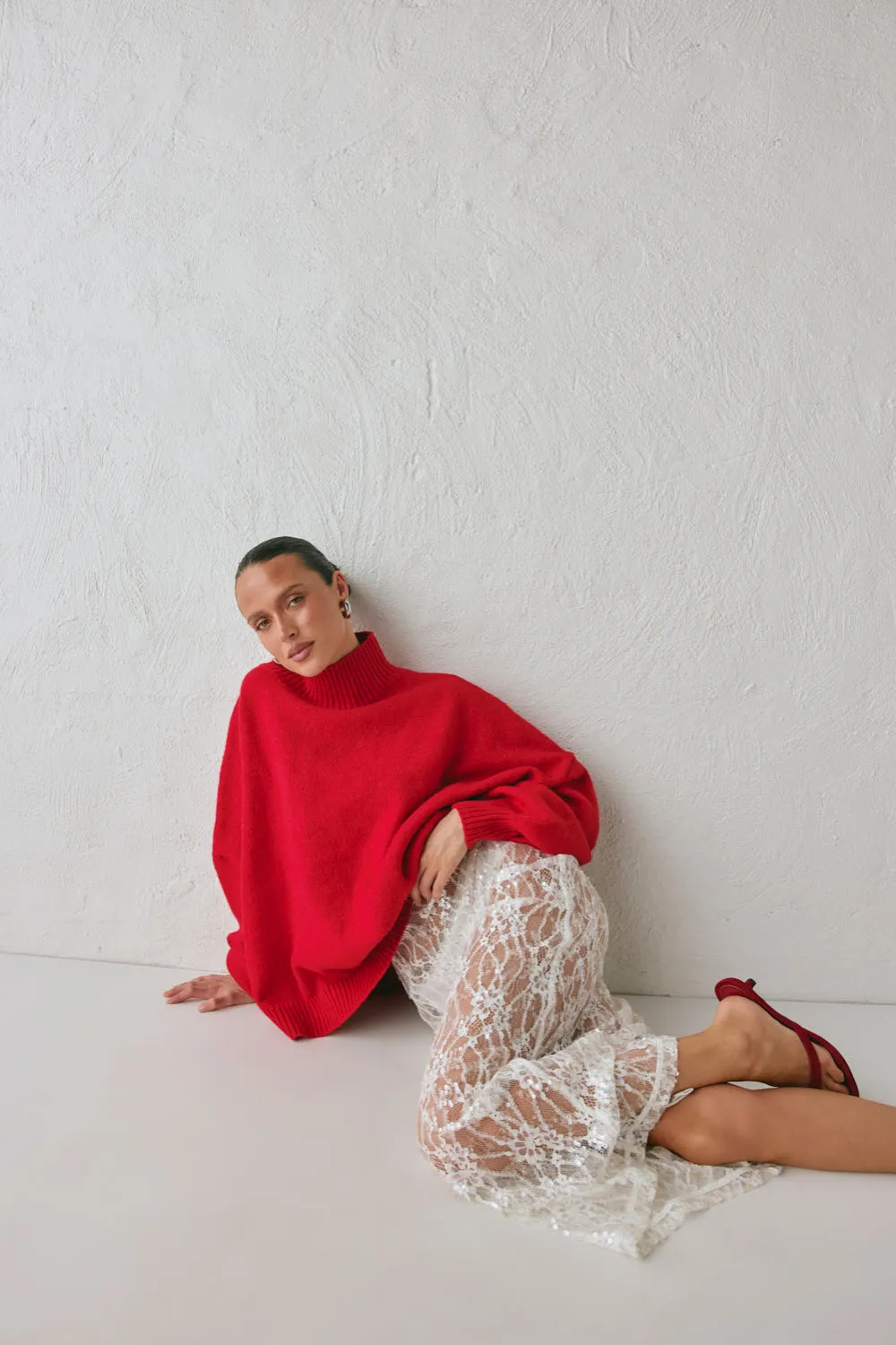 Yumi Knit Jumper Red