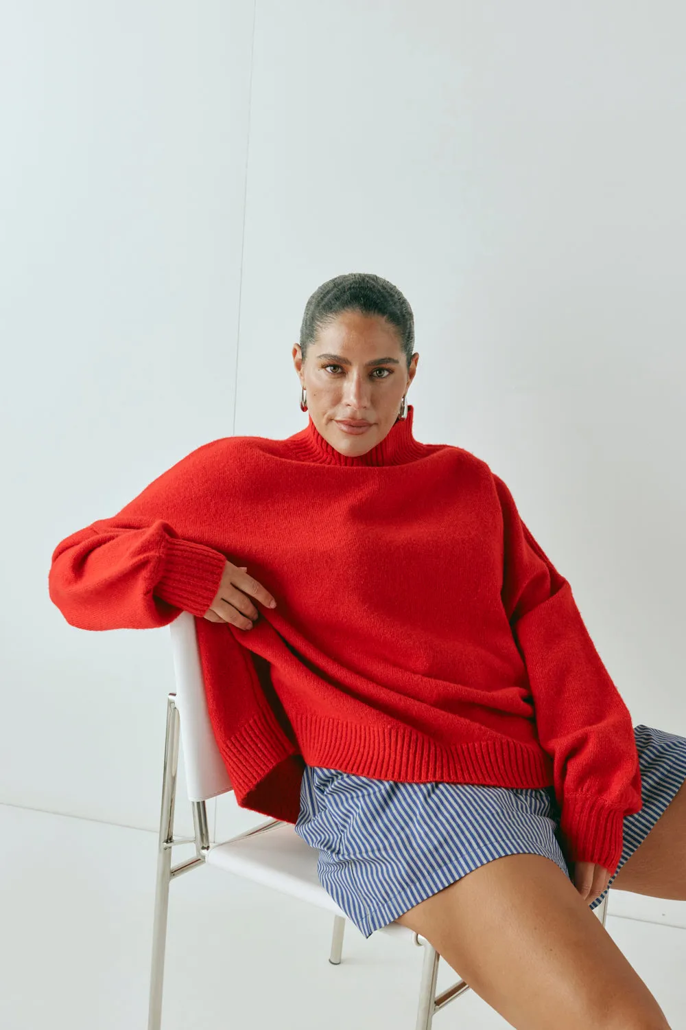 Yumi Knit Jumper Red