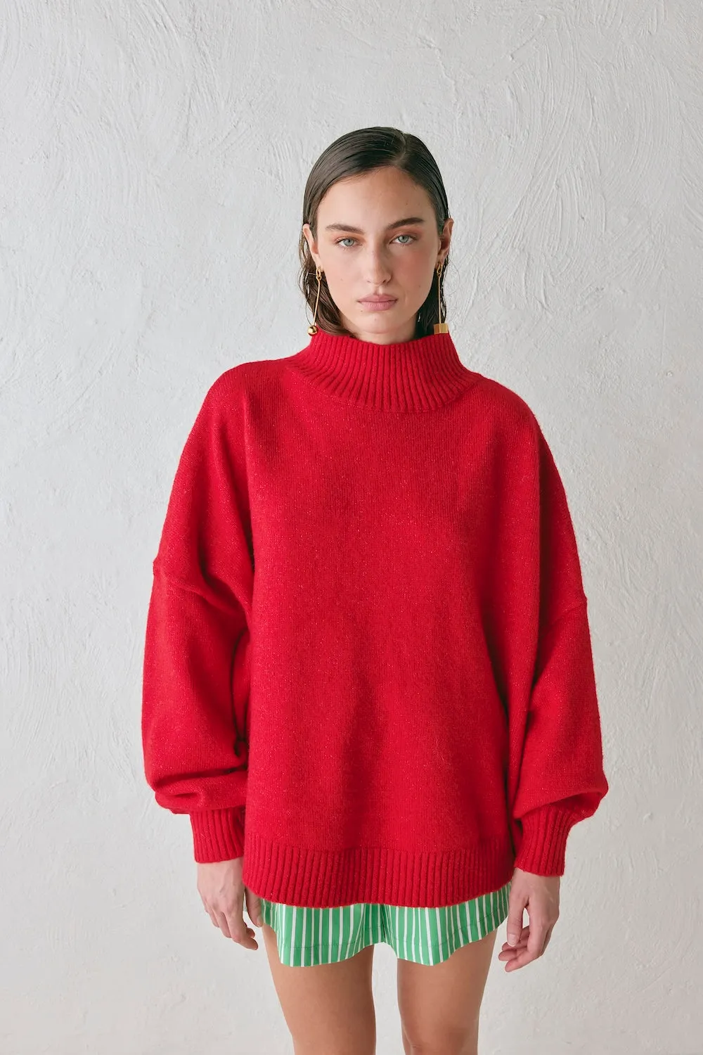 Yumi Knit Jumper Red